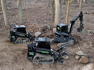 Three machines used for land clearing